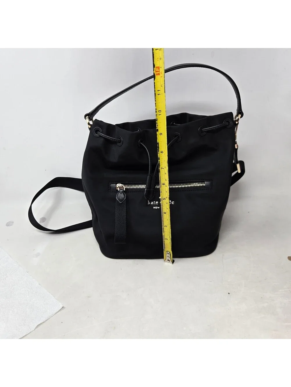 Kate Spade Chelsea The Little Better Black Nylon Bucket Bag Crossbody Purse